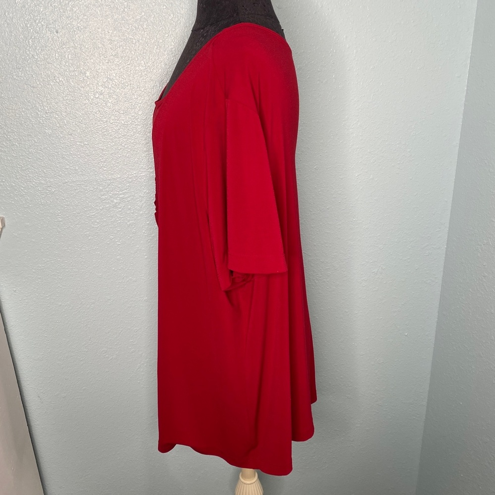 Notations Plus Size Red Blouse - image 2